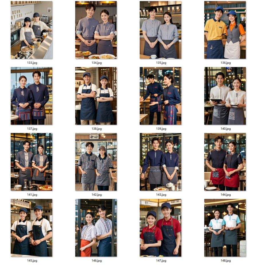 2025-2026夏季餐飲工作服，奶茶工作服，咖啡工作服，蛋糕店工作服，功能美學指南內頁圖