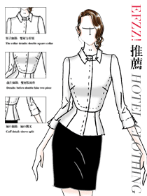 手繪酒店餐飲服務(wù)員服裝設(shè)計系列