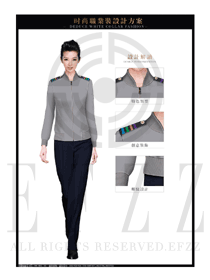 時尚休閑夾克女款地鐵乘務員制服設計圖154