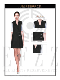 OL時(shí)尚灰色女職業(yè)裝夏裝制服設(shè)計(jì)圖619