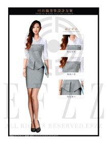 OL時尚女職業(yè)裝夏裝制服設(shè)計圖633