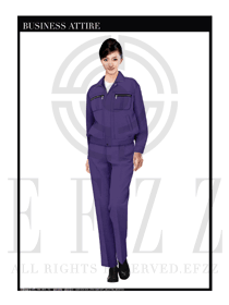 紫色春秋款工程服服裝設(shè)計圖1000