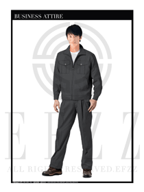 灰色男款春秋工程服服裝設計圖1036
