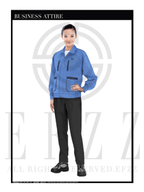 時(shí)尚天藍(lán)色女款4S店工作服款式設(shè)計(jì)圖1103