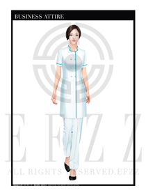 白色白大褂款按摩技師制服設(shè)計圖1376