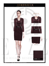 時尚OL通勤裝女職業(yè)裝夏裝制服設(shè)計圖675