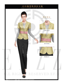新款女秋冬職業(yè)裝制服款式設(shè)計(jì)圖1444