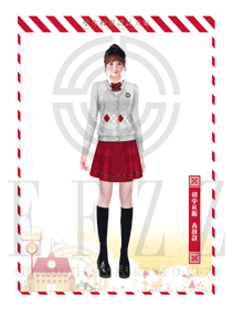 新款淺灰色女款校服制服設計圖019