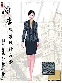時(shí)尚長(zhǎng)袖女款星級(jí)酒店大堂經(jīng)理服裝款式圖1182