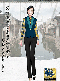 新款女中餐服務員制服款式設計圖2013
