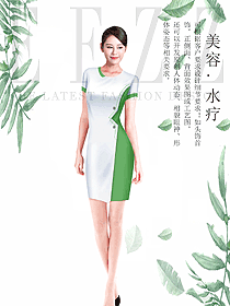 原創制服設計連衣裙款按摩技師服裝款式圖1442