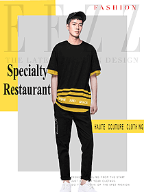 新款短袖男款快餐店服務員制服設計圖291