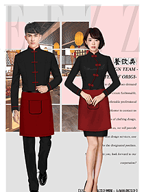 原創制服設計男女款中餐服務員服裝款式圖2027