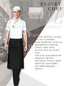 新款白色短袖男款酒店廚師服制服設(shè)計(jì)圖456