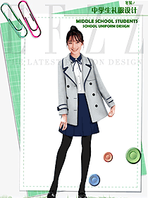 時尚長袖女款學(xué)生服校服款式設(shè)計圖120