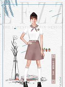 原創(chuàng)制服設(shè)計短袖女款學(xué)生服校服款式圖155