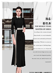 時尚長袖中餐服務(wù)員制服設(shè)計圖2123
