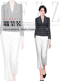原創(chuàng)制服設(shè)計女職業(yè)裝夏裝款式圖942