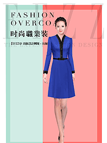時(shí)尚連衣裙款女職業(yè)裝夏裝制服設(shè)計(jì)圖801