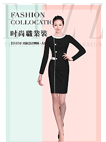 原創(chuàng)制服設(shè)計(jì)黑色女職業(yè)裝夏裝款式圖824