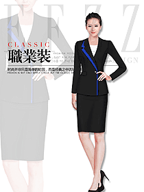 原創(chuàng)制服設(shè)計黑色女職業(yè)裝夏裝款式圖859