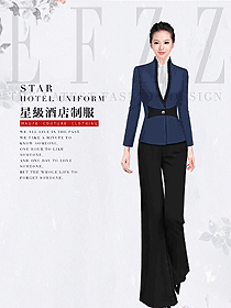 原創制服設計女款酒店大堂服裝款式圖1234