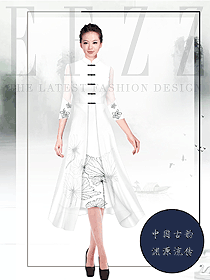 新款中式茶藝師制服款式設(shè)計(jì)圖2023