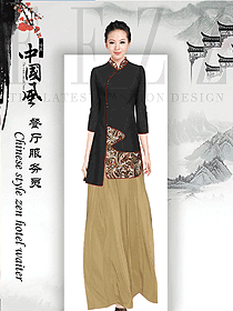 原創制服設計女款酒店中餐領班服裝款式圖176