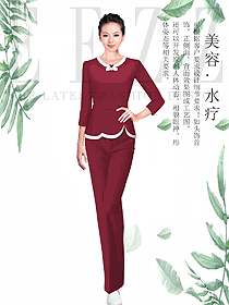 原創(chuàng)設計女款美容會所服裝款式圖752