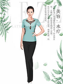 時尚短袖女款會所服務(wù)生制服設(shè)計圖676
