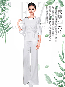 時尚白色簡潔款會所服務生制服設計圖664