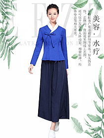 時(shí)尚深藍(lán)色會(huì)所服務(wù)生制服設(shè)計(jì)圖661