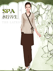 時尚長袖女款美容技師制服設(shè)計圖646