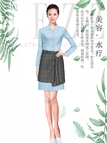 原創(chuàng)制服設(shè)計(jì)女款美容會(huì)所服裝款式圖641