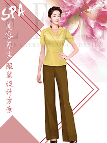 新款短袖女款美容會所服裝款式圖778