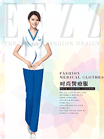 時(shí)尚白色短袖女款會(huì)所服務(wù)生制服設(shè)計(jì)圖780