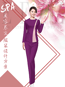 新款深紫色醫(yī)療美容技師護(hù)士款式設(shè)計圖812