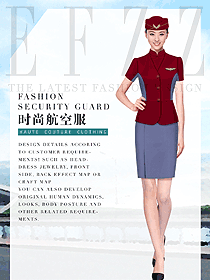 原創(chuàng)制服設(shè)計(jì)空姐服裝款式圖849