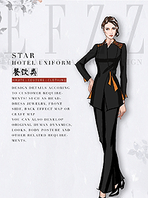 原創(chuàng)設(shè)計中餐服務(wù)員服裝款式圖2163