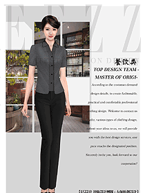 時尚中餐服務員制服設計圖2164