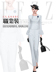 時(shí)尚女職業(yè)裝夏裝制服設(shè)計(jì)圖1019