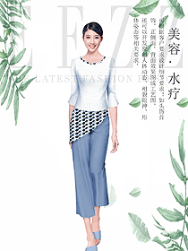 原創設計女款會所服務生服裝款式圖874