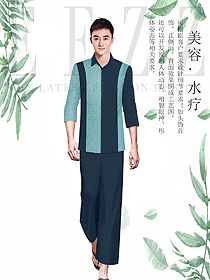 時(shí)尚男款美容技師制服設(shè)計(jì)圖891