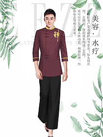 時尚男款spa養生美容技師制服設計圖895