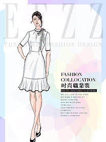 原創服裝設計女職業裝夏裝制服設計圖1079