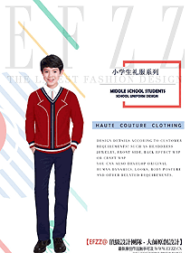 紅色針織衫學生服校服設計圖177