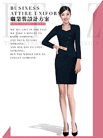 OL通勤裝女秋冬職業裝設計圖1974