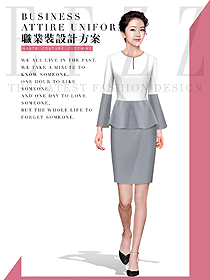 OL通勤裝女秋冬職業裝設計圖2022