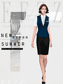 女職業(yè)裝夏裝制服設計圖1181