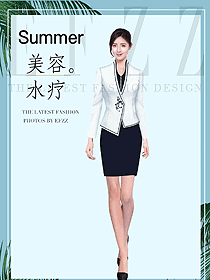 美容spa總臺(tái)收銀接待服裝款式圖518